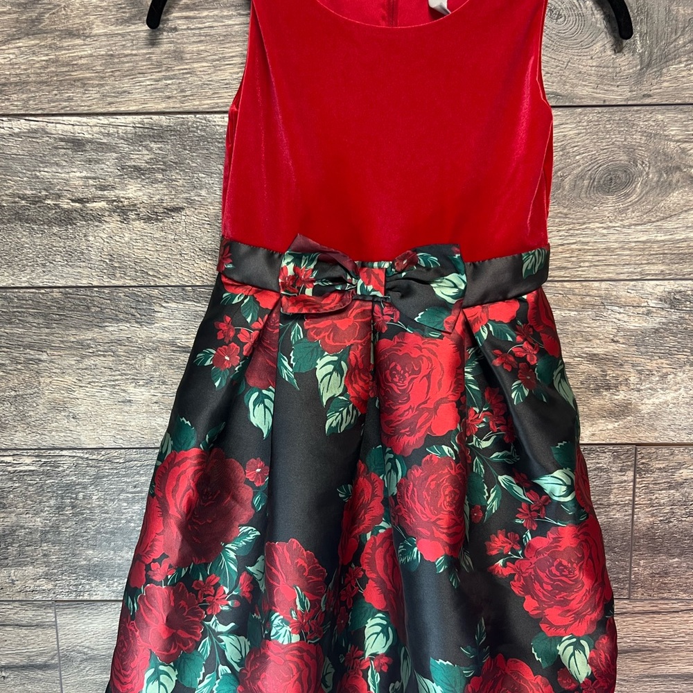 The Children's Place Red and Black Floral Dress